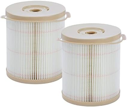 KATSU Filter Element 2040PM/TM 2 Pieces Compatible with Racor FG900 F900 Diesel Engine Fuel Filter Water Separator Replacement Truck Tractors Marine Electric Generator SP48272102