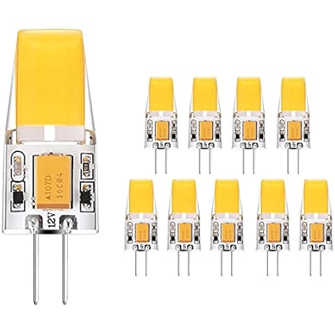 LuxED 10 Pack G4 1508 12V AC/DC 2.3W 260lm 2700K, 25W Halogen Bulb Replacement for Indoor Lighting