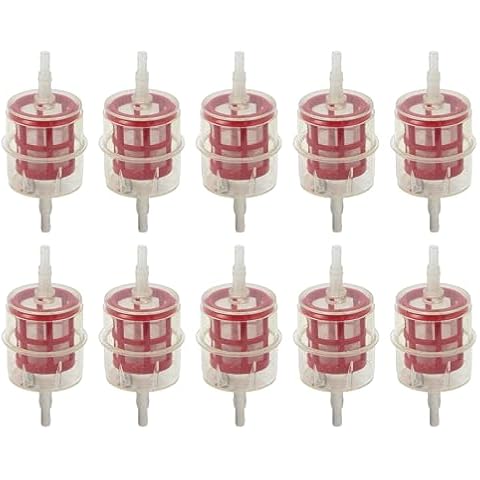 Tek Automotive Diesel Fuel Filter 10 Pack - Universal Inline Fuel Filter for 6mm & 8mm Pipes, Ideal for HGV, Forklifts & Garden Equipment