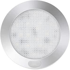 Dream Lighting 12V 3inches LED Domelight/Downlights/Under Cabinet Lights with Switch/Under Cabinet LED for Campervan, Motorhome, Caravan, Boat, Marine and Vehicle, Cool White