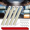 TrustWheel 12V Van LED Interior Light Bar, Universal Strip Light for RV Carvan Campervan Motorhome Kitchen 3000K+6500K 1800LM Brightness,4 Pack