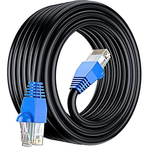 MutecPower 20m Waterproof Outdoor CAT6 Cables - CCA - Direct Landing Ethernet Network Cable - 250MHz - 20 Metres for Personal Computer