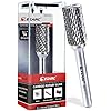 EZARC SB-5 Tungsten Carbide Burr with 1/4”Shank - Double Cut Rotary File Cylinder End Cut, Cutting Burrs Die Grinder Bit for Steel Metal Working, Polishing and Engraving