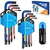 ss shovan 18PCS Allen Key Set, Metric Ball End Hex Key Set and Torx/Star Key Set (with T-Handle), Sizes 1.5mm-10mm & T10-T50, Alan Keys Sets for Furniture Assembly, Household DIY, Bike Repair