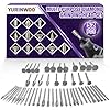 52 PCS Diamond Grinding Bit Set Compatible with Dremel, Multifunctional Stone Carving, Diamond Burr Bits for Rotary Tool Accessories, 1/8" (3mm) Shank for Stone Glass Ceramics Polishing Grinding