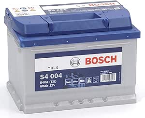 Bosch S4004 - Car Battery - 60A/h - 540A - Lead Acid Technology - for Vehicles Without Start/Stop system - Type 075, 242 x 175 x 175 mm