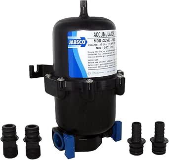 Jabsco 30573-0003 Mini Accumulator Tank, Black