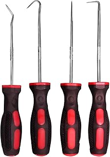 UNITEDLUX 4-Piece Precision Pick & Hook Set, Car Auto Oil Seal O-Ring Seal Gasket Pick Mini Precision Hooks Professional P...
