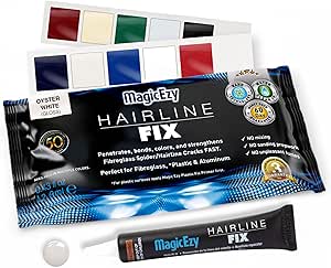 MagicEzy Hairline Fix – Gelcoat-Reparatur-Set für Boote – Risse, Kratzer, Splitter-Ausbesserungsreparatur – Marine Fiberglas Reparaturset – Ausbesserungsfarbe – Porzellan, Keramik, Acryl