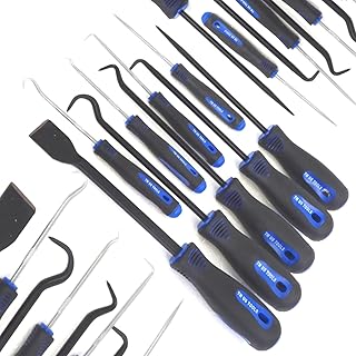 Dunnet Tools 9 Piece Pick and Hook Set Gasket Scraper Hose Removal Pry Pullers Garage Tool Set Seal Puller Kit Automotive ...