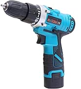 KATSU Cordless Impact Hammer Drill Driver 12V 10mm Keyless Chuck, 2 Gear Speed, LED Light and 2 X...