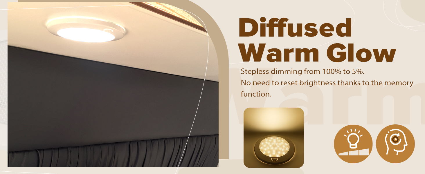 12v ceiling light warm