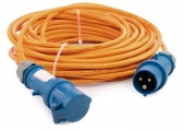 Image of CEE Extension Cable / 3-pin / PUR sheath / orange