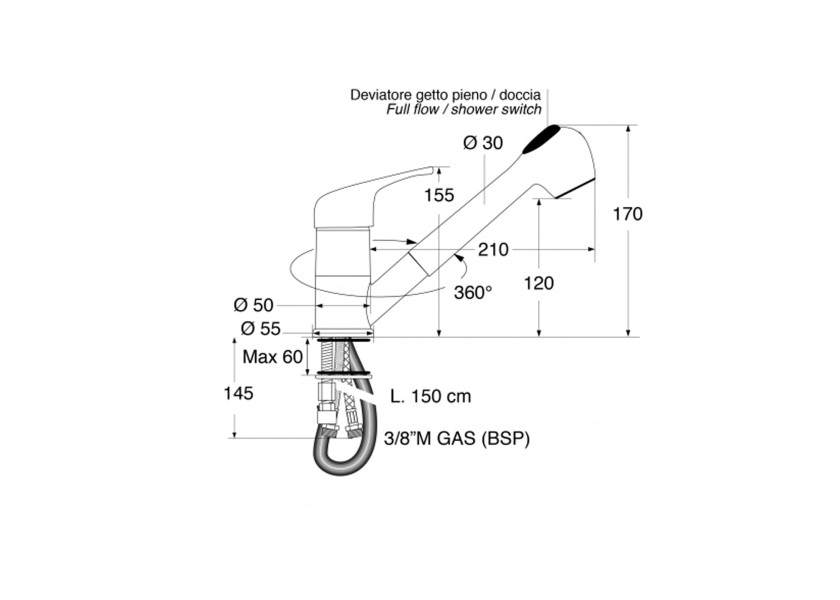 BARKA Single-Lever Mixer Shower Head Image 5 of 5