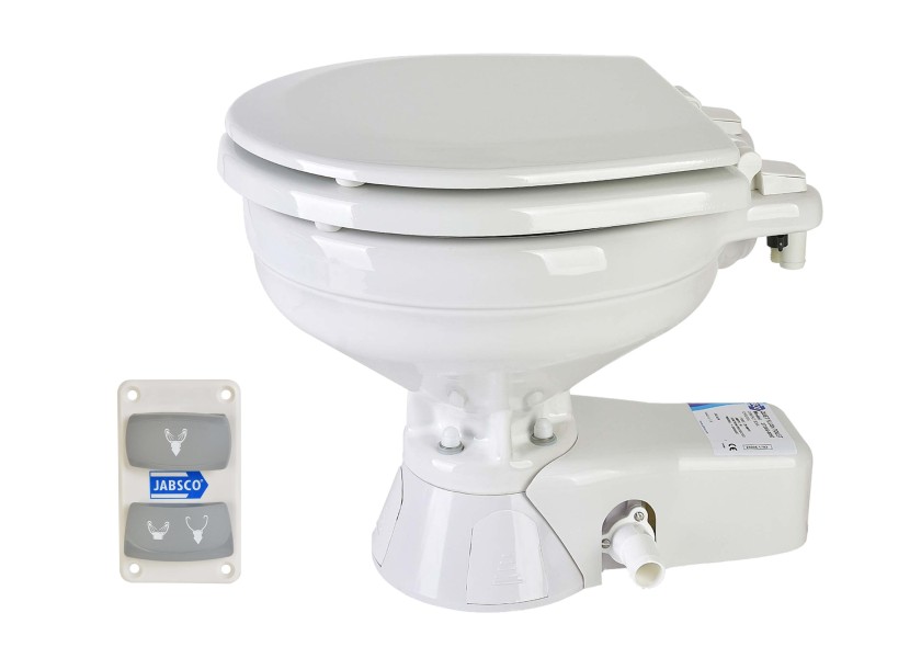 JABSCO QUIET FLUSH Compact Marine Toilet Magnetic Valve Image 1 of 11