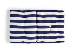 Kapok-Doppelsitzkissen / Marineblau / breit gestreift