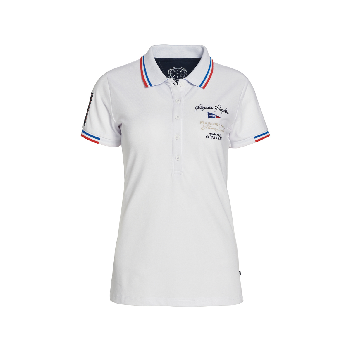 SALE: Marinepool Anabelle RR Poloshirt Damen weiß, Größe M