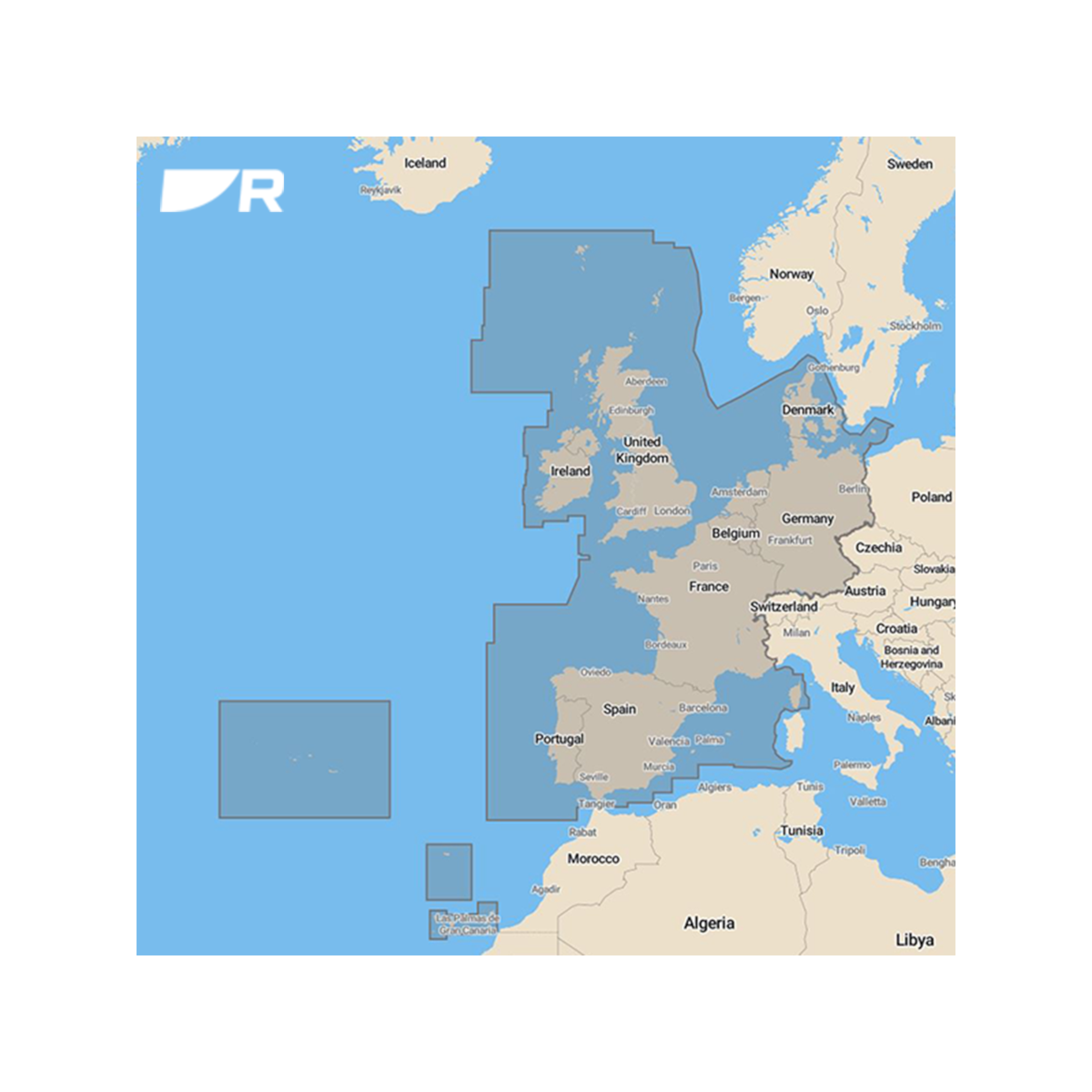 Raymarine Lighthouse Seekarte Westeuropa