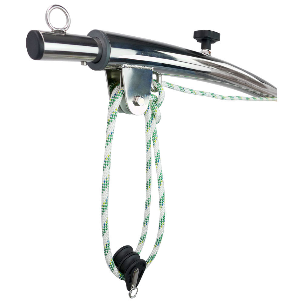 Edelstahl Davit mit Ausschub für Relingmontage