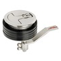 Lift and turn flush pull latch with compression system title=