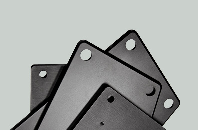 Front panel with anodised edges