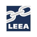 Talurit® A dark blue square logo with a white chain link image, reminiscent of wire rope, running diagonally from the top left to the bottom right. Below the chain link, the text "LEEA" is written in bold white letters. The logo is bordered by a thin white line, hinting at its connection to Talurit Group's precision and swagers expertise. © Copyright Talurit AB. All rights reserved.