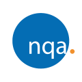 Talurit® A blue circle with the lowercase letters "nqa" in white centered inside it. To the right of the circle, a small orange dot subtly highlights elements of wire rope equipment. © Copyright Talurit AB. All rights reserved.